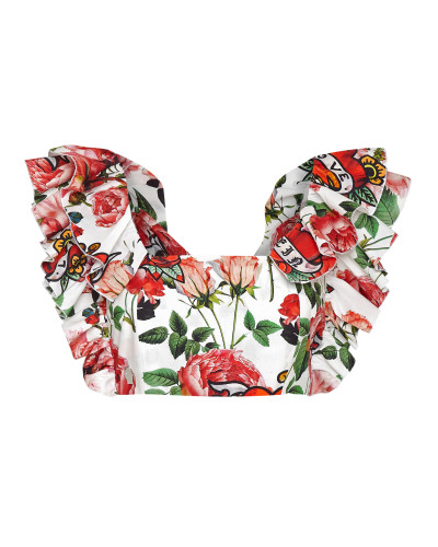 Volant Cropped Top Love