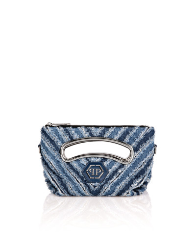 Denim Small Handle Bag