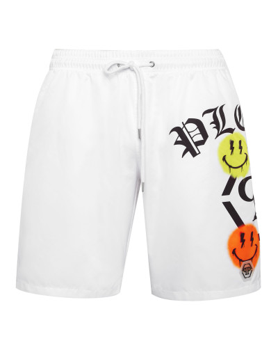 Jogging Shorts with Smile Print