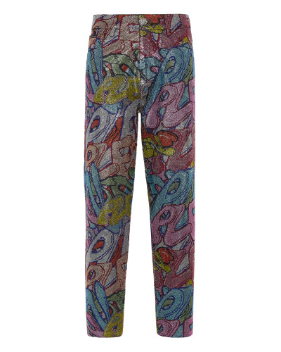 Denim Trousers Mom Fit Brooches