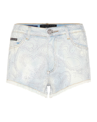 Denim Shorts Teddy Bear
