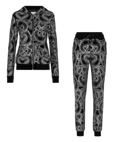 Jogging Tracksuit: Hoodie/Trousers with crystals Teddy Bear