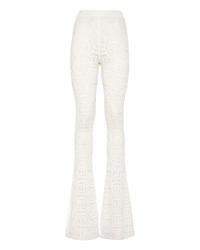 Lurex Knit Trousers Monogram