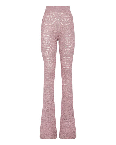 Lurex Knit Trousers Monogram