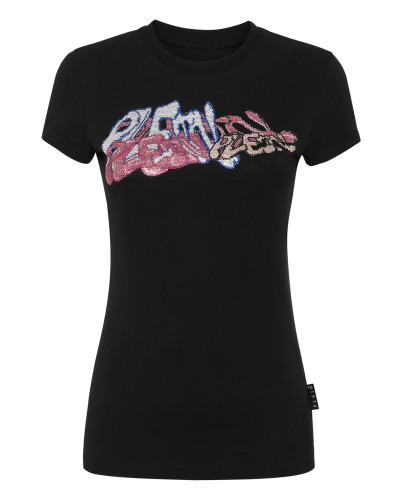 T-Shirt Sexy Pure with Crystals Bombing Graffiti