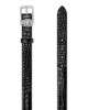 Leather Belt Crocco Print Shiny Skull