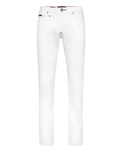 Denim Trousers Super Straight Cut Skulls