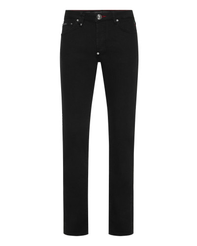 Denim Trousers Super Straight Cut Skulls