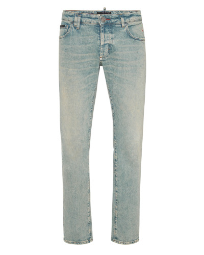 Denim Trousers Super Straight Cut 5 Pockets Signature