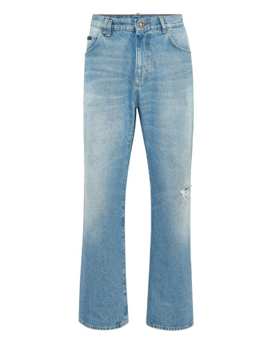 Denim Trousers Beach Boy Fit 5 Pockets Signature