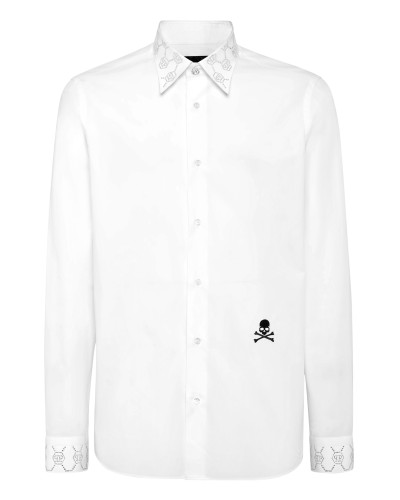 Shirt Sugar Daddy Cut LS Monogram Strass