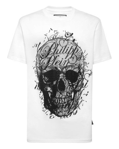 T-shirt Round Neck SS Skull Coursive