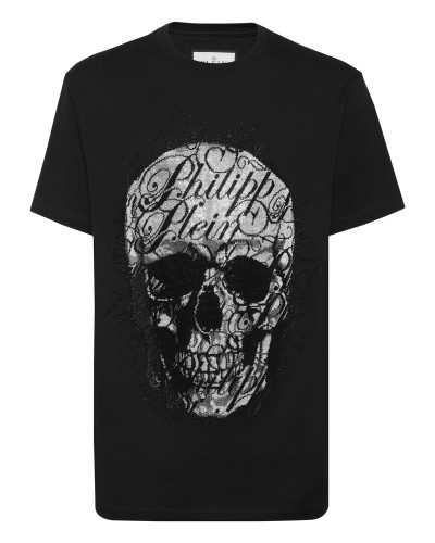 T-shirt Round Neck SS Skull Coursive