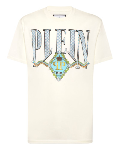 T-shirt Round Neck SS Border Check