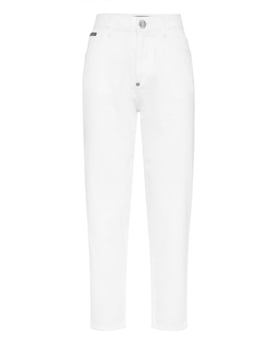 Denim Trousers Mom Fit Logo