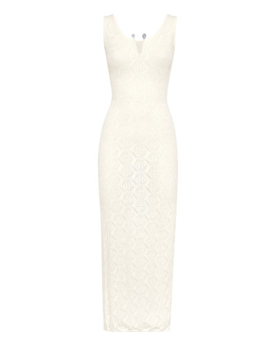 Viscose Long Dress Monogram