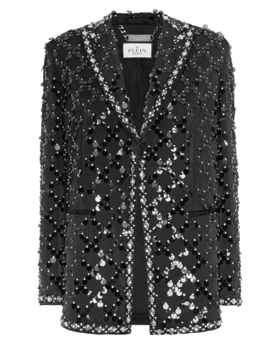 Blazer Boyfriend Fit Plein Paillettes