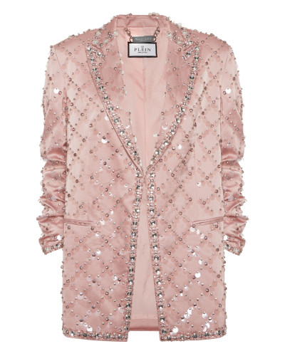 Blazer Boyfriend Fit Plein Paillettes