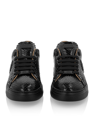 Python Leather Lo-Top Sneakers Hexagon