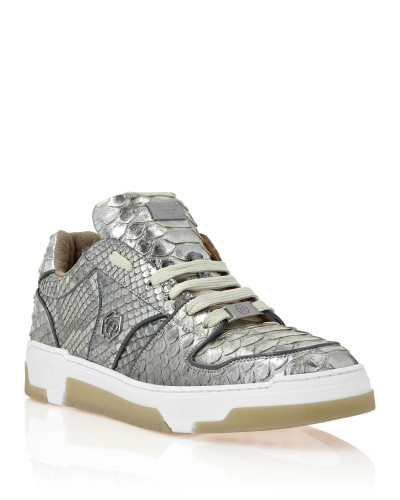 Python Leather Lo-Top Sneakers Hexagon