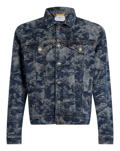 Trucker Jacket  All-Over Skull Skull