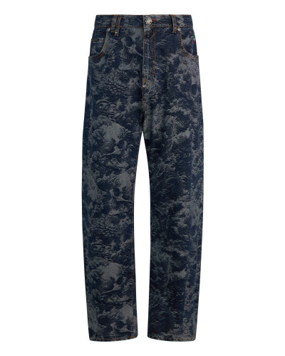 Beach Boy Fit Jeans All-Over Skulls Skull