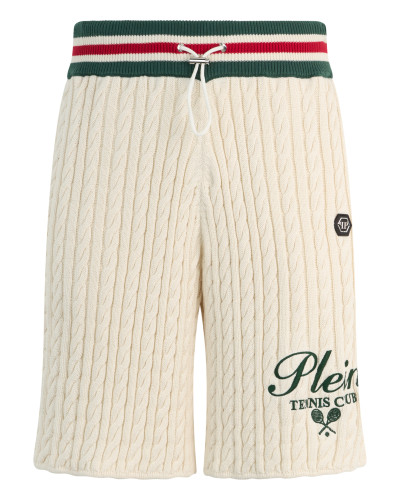 Knitted Drawstring Shorts Plein Tennis