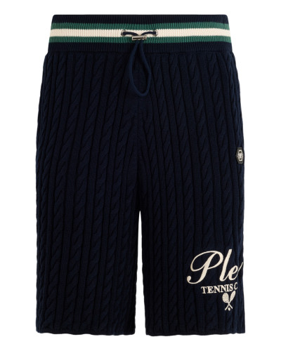 Knitted Drawstring Shorts Plein Tennis