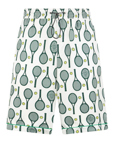 Silk Drawstring Shorts Tennis