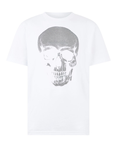 Round Neck T-Shirt Glitter Skull