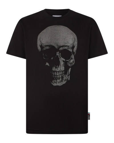 Round Neck T-Shirt Glitter Skull