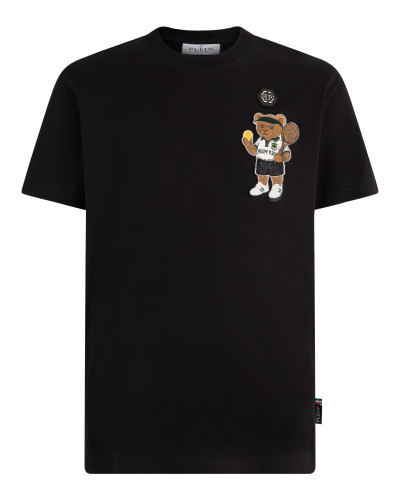 Round Neck T-Shirt Teddy Tennis Patch