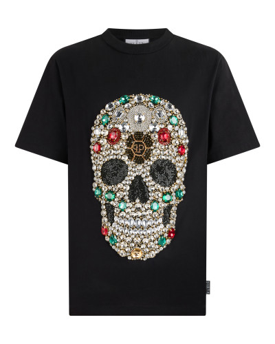Round Neck T-Shirt Skull Stones
