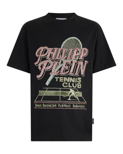 Round Neck T-Shirt Tennis Club Strass