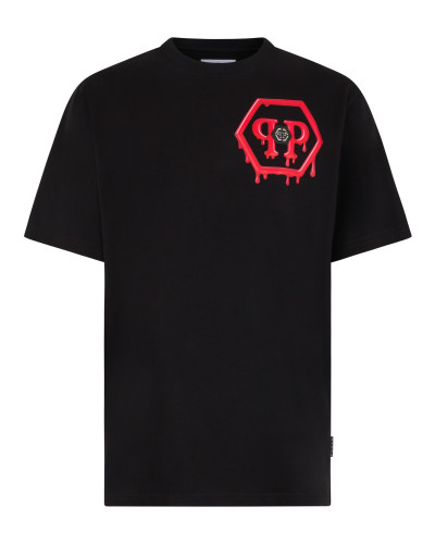 Round Neck T-Shirt Puffy Hexagon