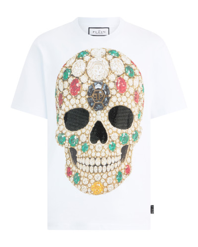Round Neck T-Shirt Skull Stones