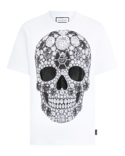Round Neck T-Shirt Skull Stones