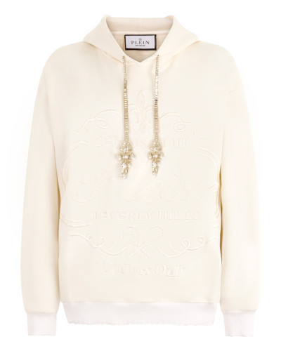 Washed Hoodie Tennis Club Crystals