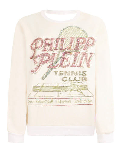 Open Back Sweatshirt Tennis Club