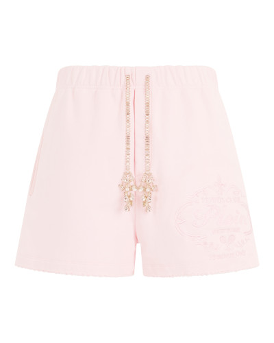 Washed Fleece Shorts Tennis Club Crystals