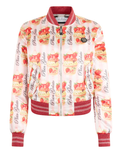 Satin Bomber Jacket Ice Cream