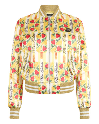 Satin Bomber Jacket Ice Cream