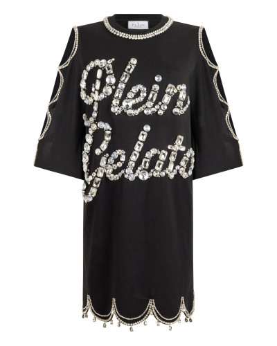 Mini T-Shirt Dress Crystal Waves