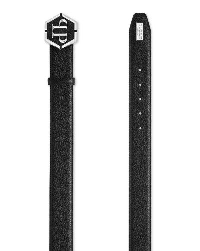 Leather Belt Hexagon