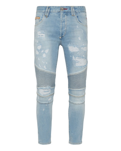 Denim Trousers Skinny Biker Fit Studs