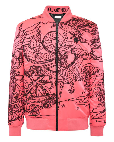 Satin Bomber Skeleton tattoo