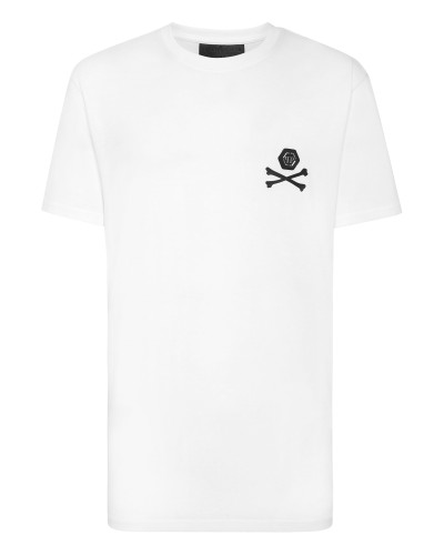 T-shirt Round Neck SS Skeleton with Crystals