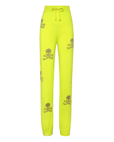 Wool Blend Jogging Trousers Crystal Skull