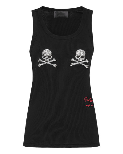 Tank top Crystal Skull with Crystals