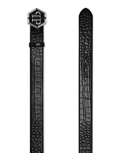 Leather Belt Hexagon